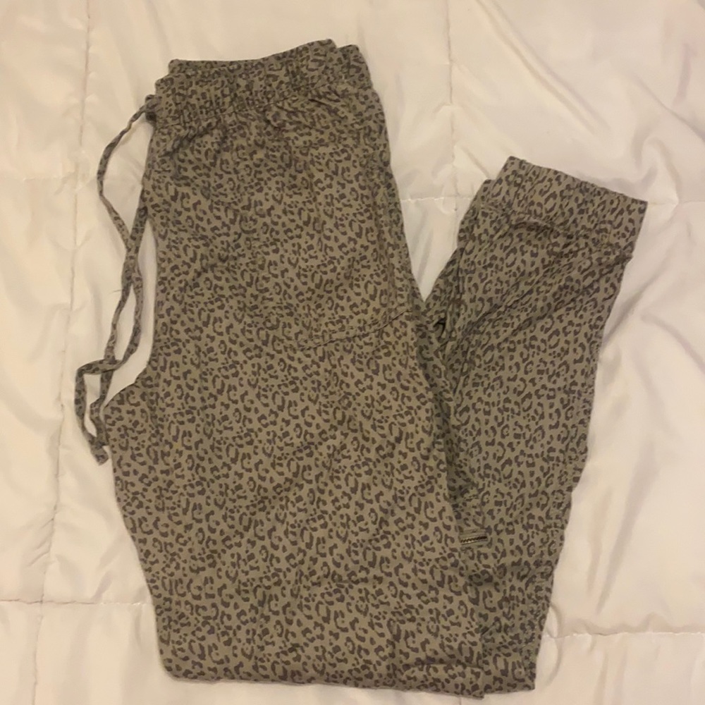 Cheetah print joggers